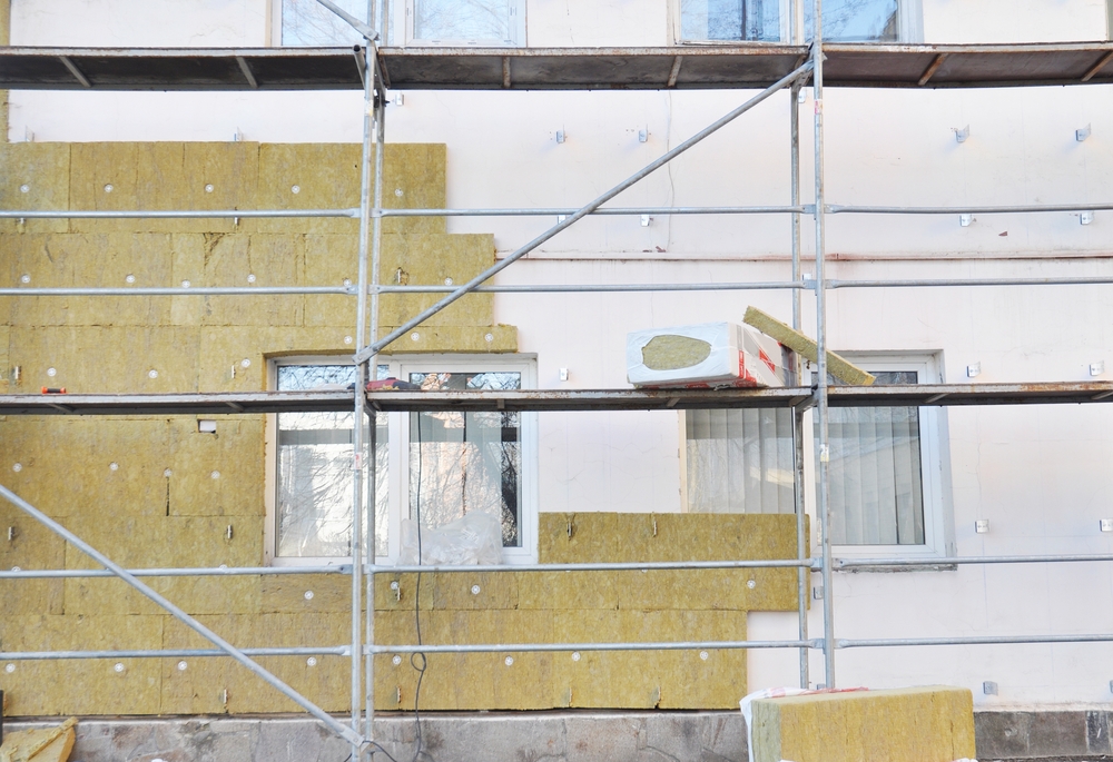 Fassadendämmung (Mineralwolle, Styropor, Styrodur)